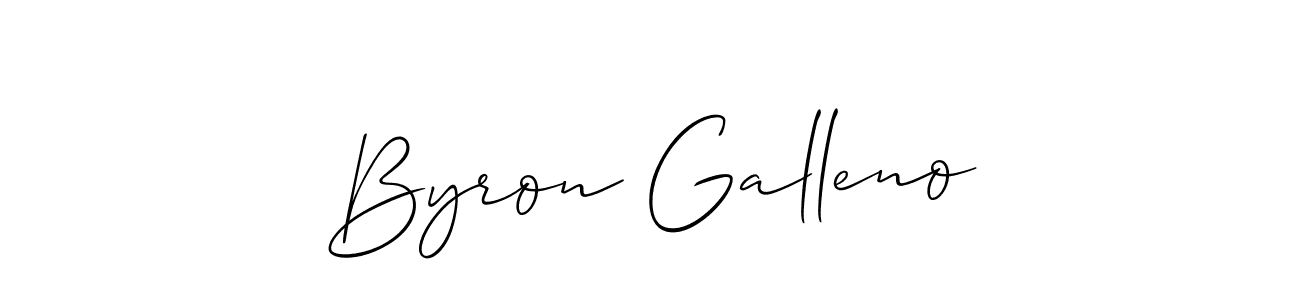 You should practise on your own different ways (Allison_Script) to write your name (Byron Galleno) in signature. don't let someone else do it for you. Byron Galleno signature style 2 images and pictures png