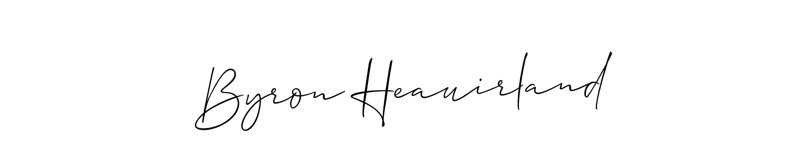 Byron Heauirland stylish signature style. Best Handwritten Sign (Allison_Script) for my name. Handwritten Signature Collection Ideas for my name Byron Heauirland. Byron Heauirland signature style 2 images and pictures png