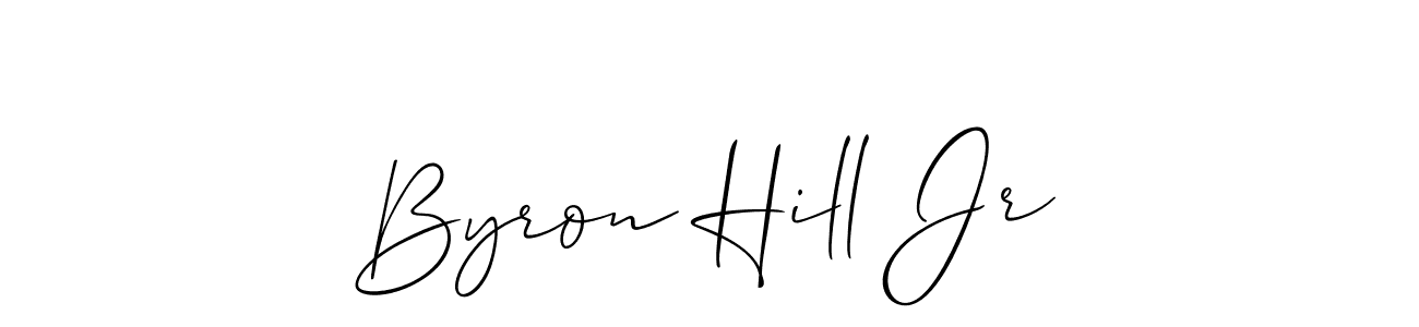 Byron Hill Jr stylish signature style. Best Handwritten Sign (Allison_Script) for my name. Handwritten Signature Collection Ideas for my name Byron Hill Jr. Byron Hill Jr signature style 2 images and pictures png