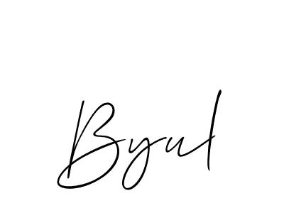 See photos of Byul official signature by Spectra . Check more albums & portfolios. Read reviews & check more about Allison_Script font. Byul signature style 2 images and pictures png