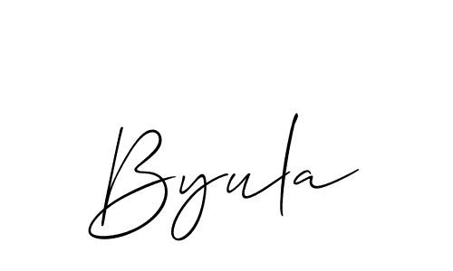 You should practise on your own different ways (Allison_Script) to write your name (Byula) in signature. don't let someone else do it for you. Byula signature style 2 images and pictures png