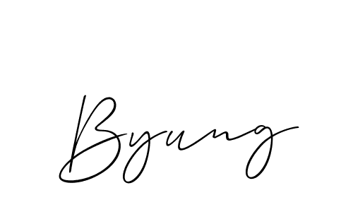 How to make Byung name signature. Use Allison_Script style for creating short signs online. This is the latest handwritten sign. Byung signature style 2 images and pictures png