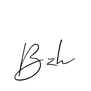 Create a beautiful signature design for name Bzh. With this signature (Allison_Script) fonts, you can make a handwritten signature for free. Bzh signature style 2 images and pictures png