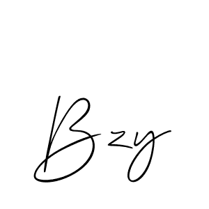 Create a beautiful signature design for name Bzy. With this signature (Allison_Script) fonts, you can make a handwritten signature for free. Bzy signature style 2 images and pictures png