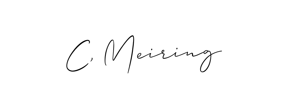 It looks lik you need a new signature style for name C, Meiring. Design unique handwritten (Allison_Script) signature with our free signature maker in just a few clicks. C, Meiring signature style 2 images and pictures png