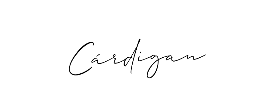 How to make Cárdigan name signature. Use Allison_Script style for creating short signs online. This is the latest handwritten sign. Cárdigan signature style 2 images and pictures png