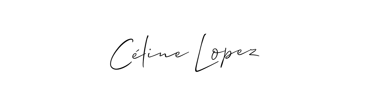 How to Draw Céline Lopez signature style? Allison_Script is a latest design signature styles for name Céline Lopez. Céline Lopez signature style 2 images and pictures png