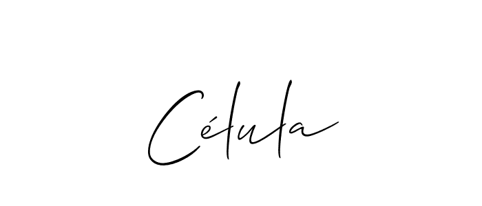 How to make Célula name signature. Use Allison_Script style for creating short signs online. This is the latest handwritten sign. Célula signature style 2 images and pictures png