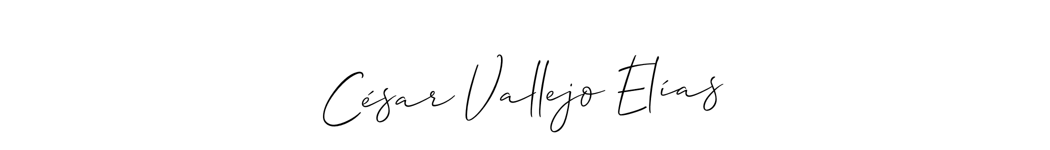 The best way (Allison_Script) to make a short signature is to pick only two or three words in your name. The name César Vallejo Elías include a total of six letters. For converting this name. César Vallejo Elías signature style 2 images and pictures png