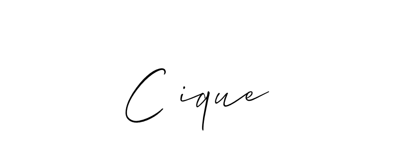 C☆ique stylish signature style. Best Handwritten Sign (Allison_Script) for my name. Handwritten Signature Collection Ideas for my name C☆ique. C☆ique signature style 2 images and pictures png