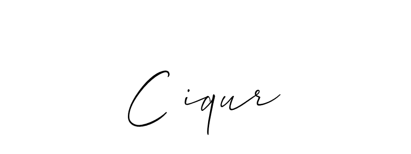 You should practise on your own different ways (Allison_Script) to write your name (C☆iqur) in signature. don't let someone else do it for you. C☆iqur signature style 2 images and pictures png