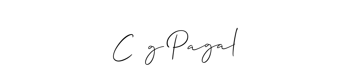 Make a short C❤️g Pagal signature style. Manage your documents anywhere anytime using Allison_Script. Create and add eSignatures, submit forms, share and send files easily. C❤️g Pagal signature style 2 images and pictures png