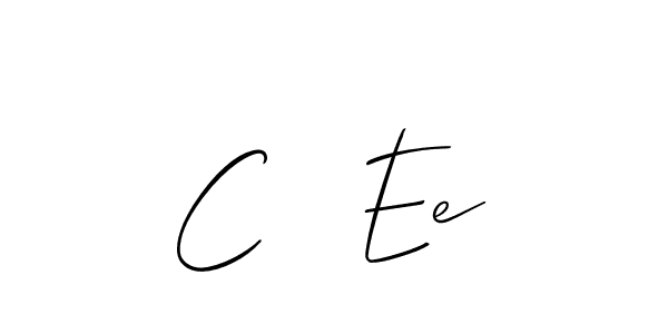 It looks lik you need a new signature style for name C   Ee. Design unique handwritten (Allison_Script) signature with our free signature maker in just a few clicks. C   Ee signature style 2 images and pictures png