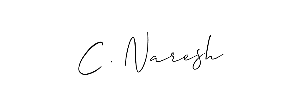 Make a beautiful signature design for name C . Naresh. With this signature (Allison_Script) style, you can create a handwritten signature for free. C . Naresh signature style 2 images and pictures png