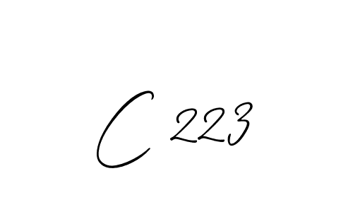 Design your own signature with our free online signature maker. With this signature software, you can create a handwritten (Allison_Script) signature for name C 223. C 223 signature style 2 images and pictures png