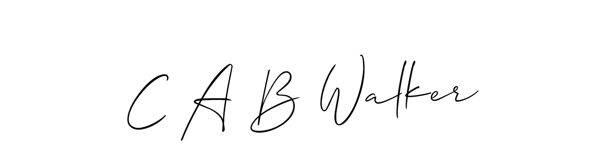 C A B Walker stylish signature style. Best Handwritten Sign (Allison_Script) for my name. Handwritten Signature Collection Ideas for my name C A B Walker. C A B Walker signature style 2 images and pictures png