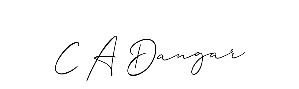 Use a signature maker to create a handwritten signature online. With this signature software, you can design (Allison_Script) your own signature for name C A Dangar. C A Dangar signature style 2 images and pictures png