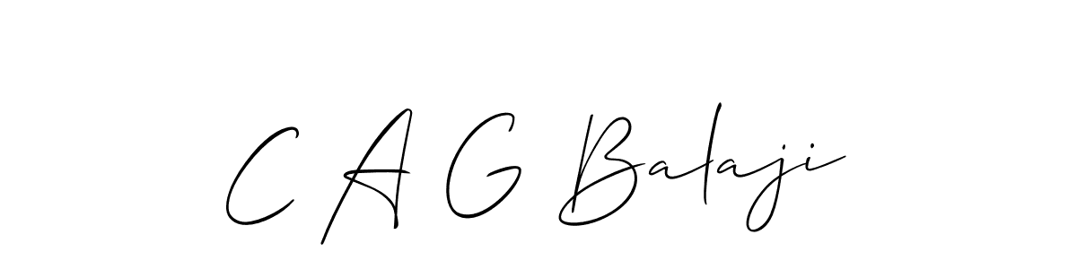 How to make C A G Balaji signature? Allison_Script is a professional autograph style. Create handwritten signature for C A G Balaji name. C A G Balaji signature style 2 images and pictures png