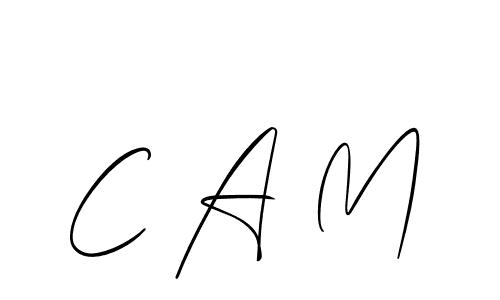 How to make C A M signature? Allison_Script is a professional autograph style. Create handwritten signature for C A M name. C A M signature style 2 images and pictures png