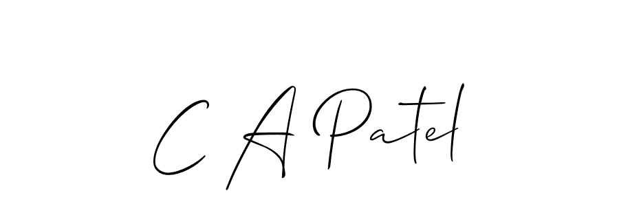 Create a beautiful signature design for name C A Patel. With this signature (Allison_Script) fonts, you can make a handwritten signature for free. C A Patel signature style 2 images and pictures png
