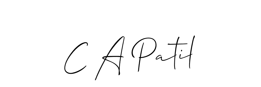 Make a short C A Patil signature style. Manage your documents anywhere anytime using Allison_Script. Create and add eSignatures, submit forms, share and send files easily. C A Patil signature style 2 images and pictures png