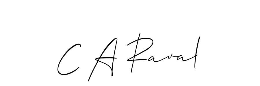 Also You can easily find your signature by using the search form. We will create C A Raval name handwritten signature images for you free of cost using Allison_Script sign style. C A Raval signature style 2 images and pictures png