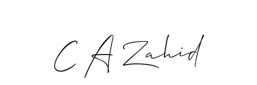 See photos of C A Zahid official signature by Spectra . Check more albums & portfolios. Read reviews & check more about Allison_Script font. C A Zahid signature style 2 images and pictures png