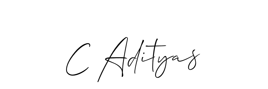 Make a beautiful signature design for name C Adityas. With this signature (Allison_Script) style, you can create a handwritten signature for free. C Adityas signature style 2 images and pictures png