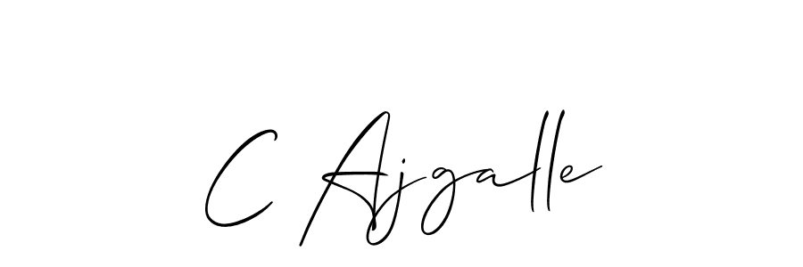 The best way (Allison_Script) to make a short signature is to pick only two or three words in your name. The name C Ajgalle include a total of six letters. For converting this name. C Ajgalle signature style 2 images and pictures png