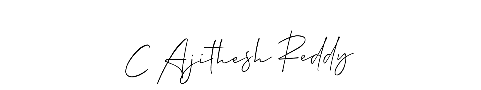 Allison_Script is a professional signature style that is perfect for those who want to add a touch of class to their signature. It is also a great choice for those who want to make their signature more unique. Get C Ajithesh Reddy name to fancy signature for free. C Ajithesh Reddy signature style 2 images and pictures png