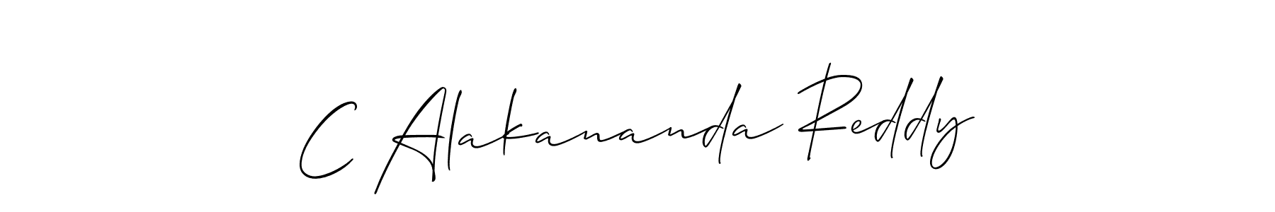 Also we have C Alakananda Reddy name is the best signature style. Create professional handwritten signature collection using Allison_Script autograph style. C Alakananda Reddy signature style 2 images and pictures png