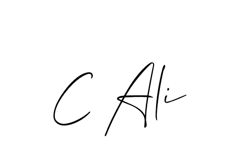 You should practise on your own different ways (Allison_Script) to write your name (C Ali) in signature. don't let someone else do it for you. C Ali signature style 2 images and pictures png