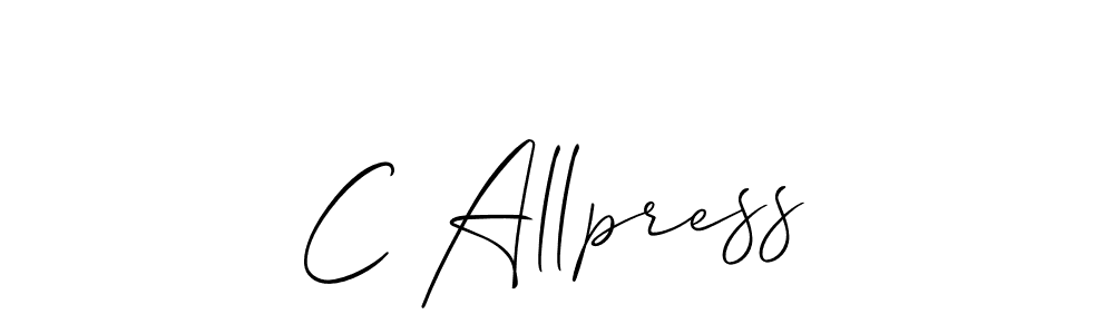 Make a beautiful signature design for name C Allpress. With this signature (Allison_Script) style, you can create a handwritten signature for free. C Allpress signature style 2 images and pictures png