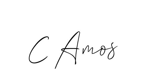 You should practise on your own different ways (Allison_Script) to write your name (C Amos) in signature. don't let someone else do it for you. C Amos signature style 2 images and pictures png