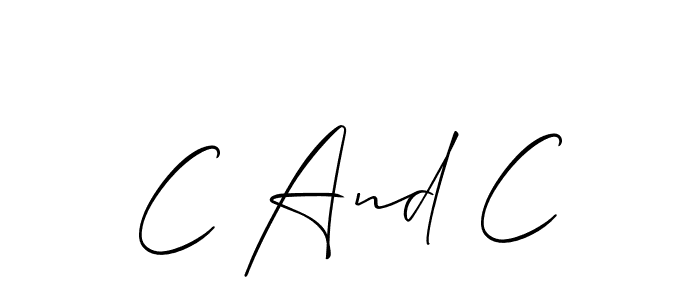 How to Draw C And C signature style? Allison_Script is a latest design signature styles for name C And C. C And C signature style 2 images and pictures png