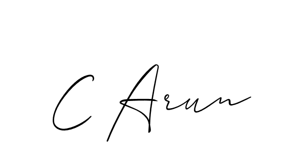 It looks lik you need a new signature style for name C Arun. Design unique handwritten (Allison_Script) signature with our free signature maker in just a few clicks. C Arun signature style 2 images and pictures png