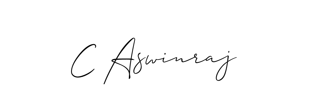Allison_Script is a professional signature style that is perfect for those who want to add a touch of class to their signature. It is also a great choice for those who want to make their signature more unique. Get C Aswinraj name to fancy signature for free. C Aswinraj signature style 2 images and pictures png
