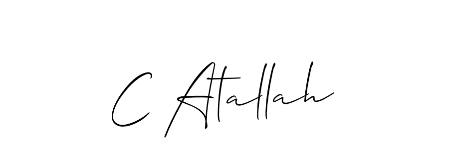 Also You can easily find your signature by using the search form. We will create C Atallah name handwritten signature images for you free of cost using Allison_Script sign style. C Atallah signature style 2 images and pictures png