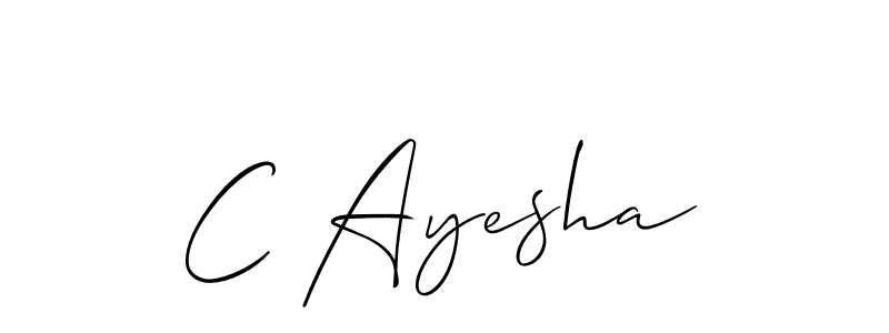 Create a beautiful signature design for name C Ayesha. With this signature (Allison_Script) fonts, you can make a handwritten signature for free. C Ayesha signature style 2 images and pictures png