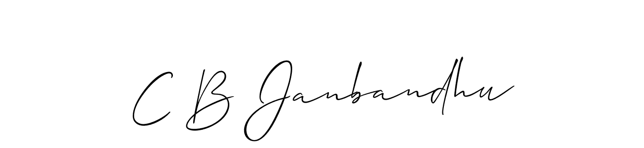 Use a signature maker to create a handwritten signature online. With this signature software, you can design (Allison_Script) your own signature for name C B Janbandhu. C B Janbandhu signature style 2 images and pictures png