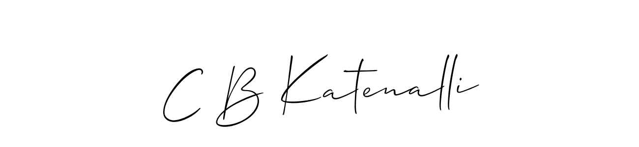 You should practise on your own different ways (Allison_Script) to write your name (C B Katenalli) in signature. don't let someone else do it for you. C B Katenalli signature style 2 images and pictures png