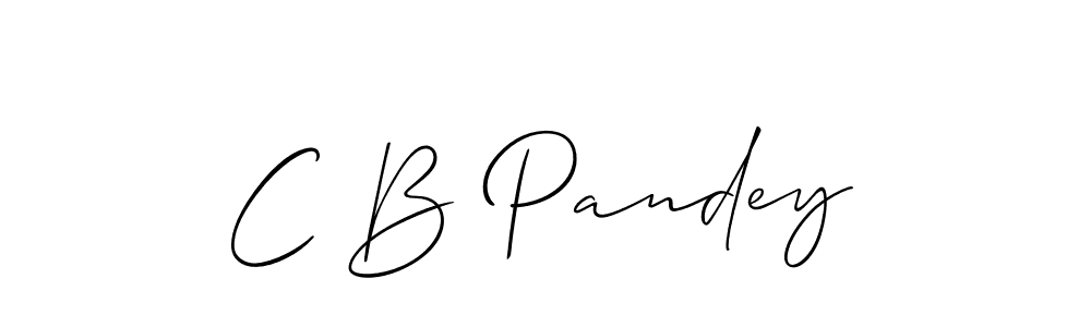 if you are searching for the best signature style for your name C B Pandey. so please give up your signature search. here we have designed multiple signature styles  using Allison_Script. C B Pandey signature style 2 images and pictures png