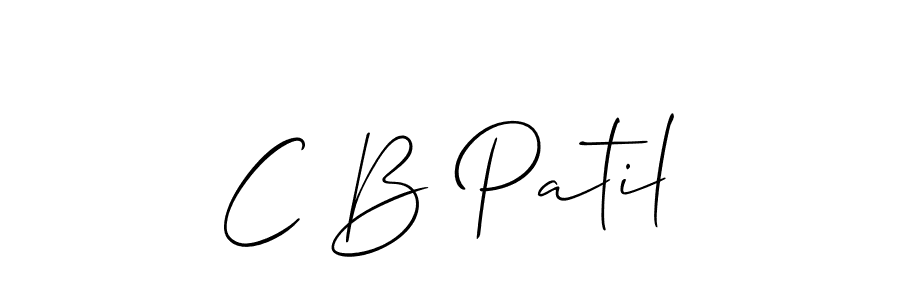 How to make C B Patil name signature. Use Allison_Script style for creating short signs online. This is the latest handwritten sign. C B Patil signature style 2 images and pictures png