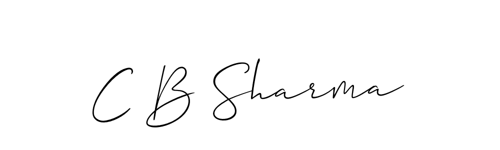 Also we have C B Sharma name is the best signature style. Create professional handwritten signature collection using Allison_Script autograph style. C B Sharma signature style 2 images and pictures png