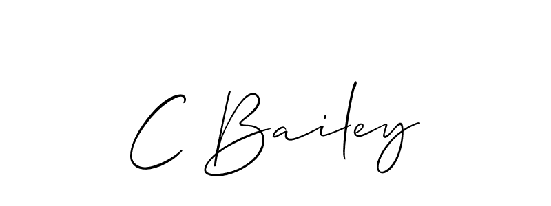 You should practise on your own different ways (Allison_Script) to write your name (C Bailey) in signature. don't let someone else do it for you. C Bailey signature style 2 images and pictures png