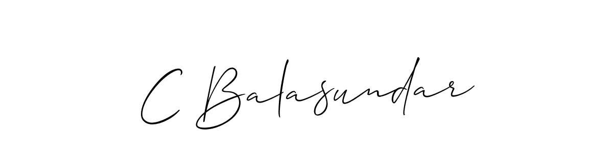 How to Draw C Balasundar signature style? Allison_Script is a latest design signature styles for name C Balasundar. C Balasundar signature style 2 images and pictures png