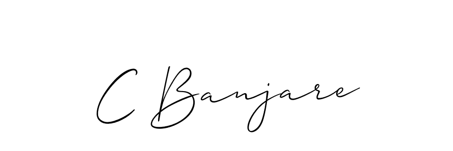 Use a signature maker to create a handwritten signature online. With this signature software, you can design (Allison_Script) your own signature for name C Banjare. C Banjare signature style 2 images and pictures png