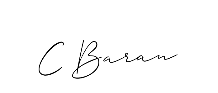 Make a beautiful signature design for name C Baran. With this signature (Allison_Script) style, you can create a handwritten signature for free. C Baran signature style 2 images and pictures png