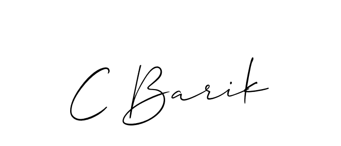 It looks lik you need a new signature style for name C Barik. Design unique handwritten (Allison_Script) signature with our free signature maker in just a few clicks. C Barik signature style 2 images and pictures png