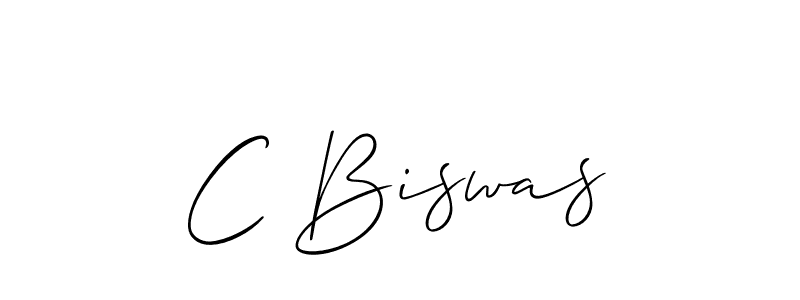 Create a beautiful signature design for name C Biswas. With this signature (Allison_Script) fonts, you can make a handwritten signature for free. C Biswas signature style 2 images and pictures png